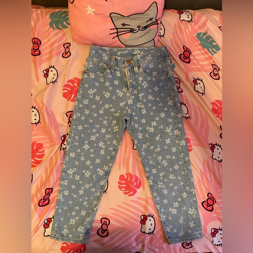 Floral jeans